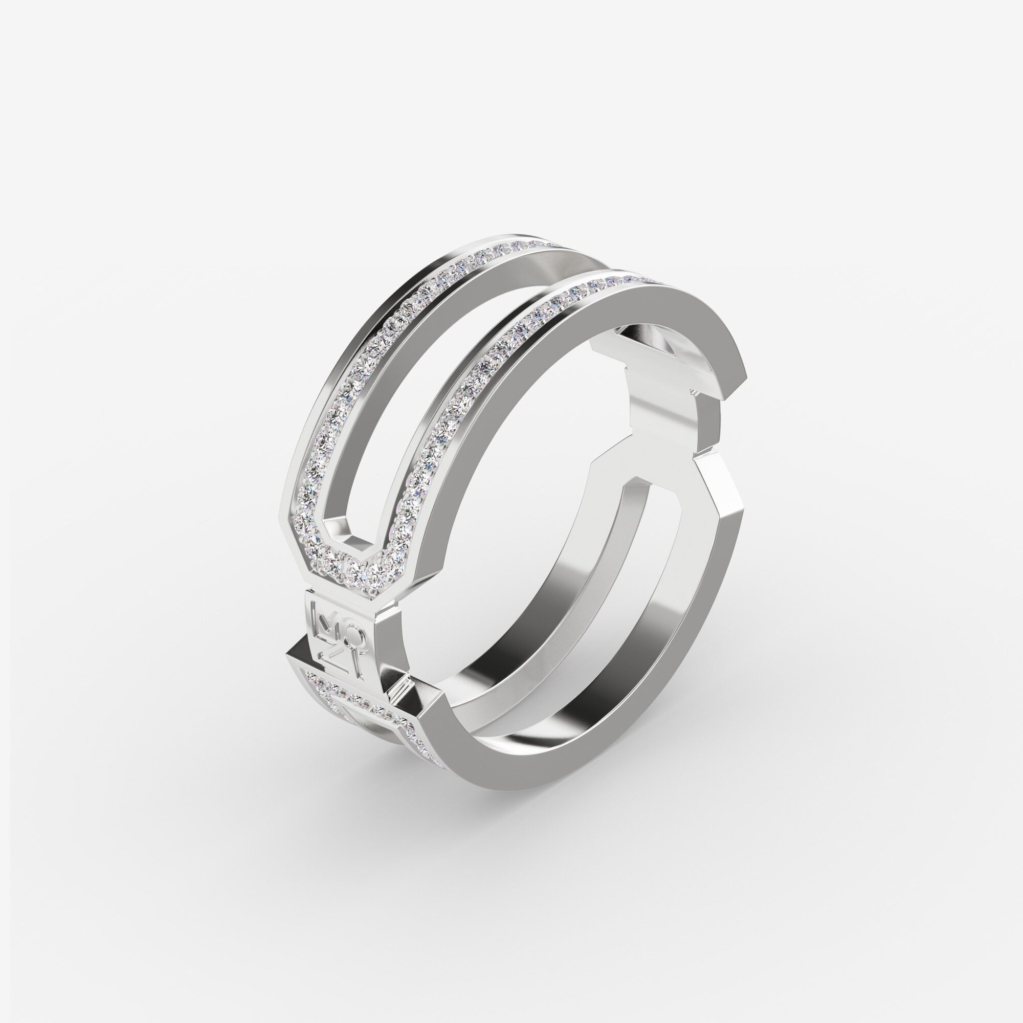 Кольцо из серебра с фианитами ID 18 - RC035-110 Кольцо ID 18