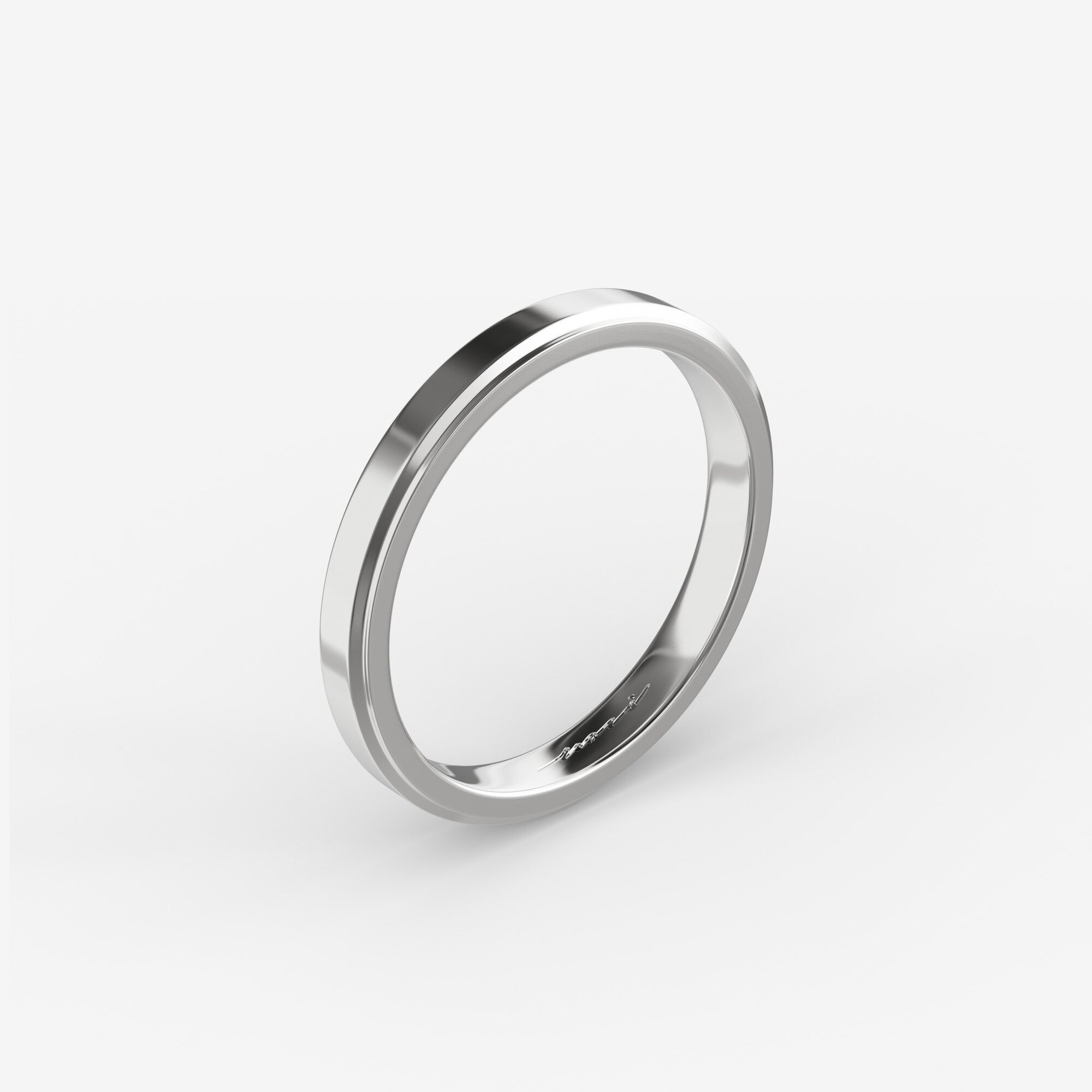 Обручальное кольцо из белого золота W 15 - RW029-400 Обручальное кольцо W 15