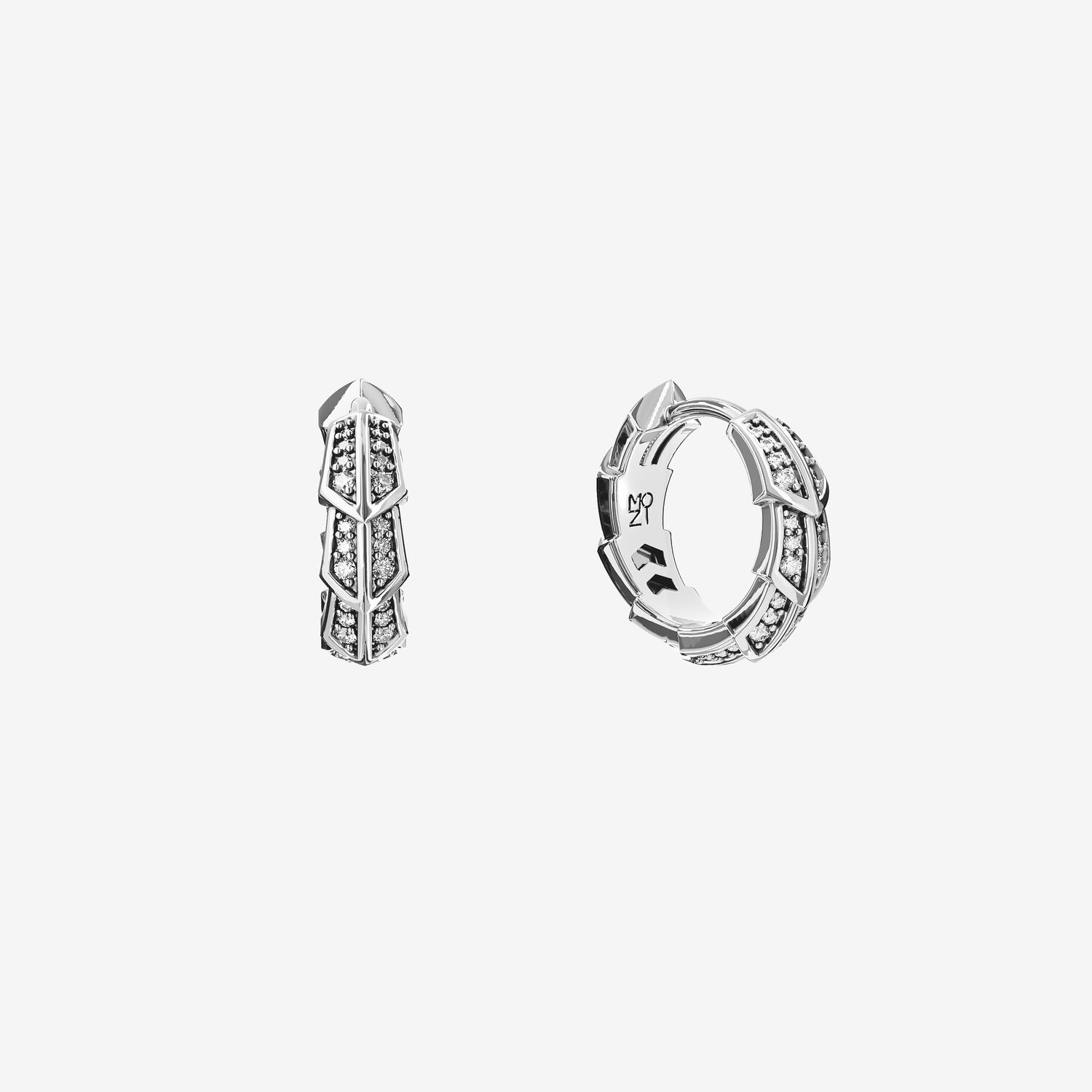 Серьги из серебра с фианитами D 14 - 25_2