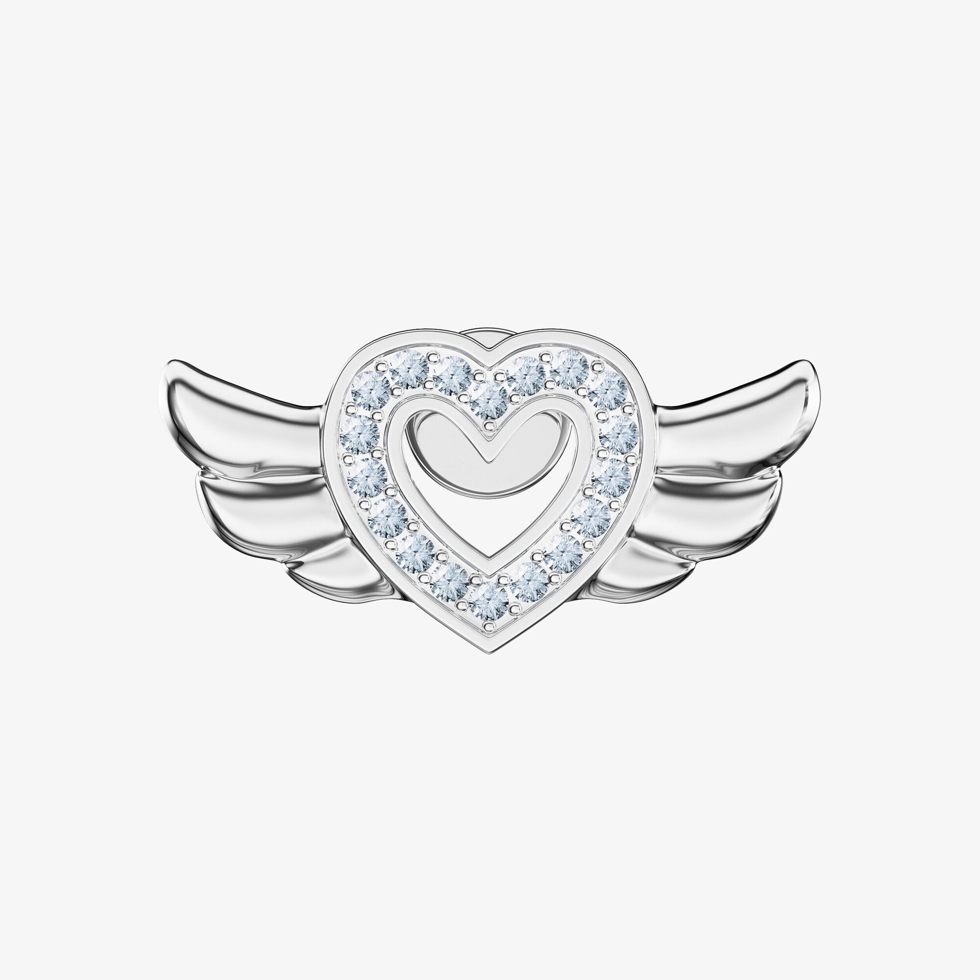 Серьги пусеты из серебра с фианитами АНГЕЛ - EC028-110 Серьги Angel