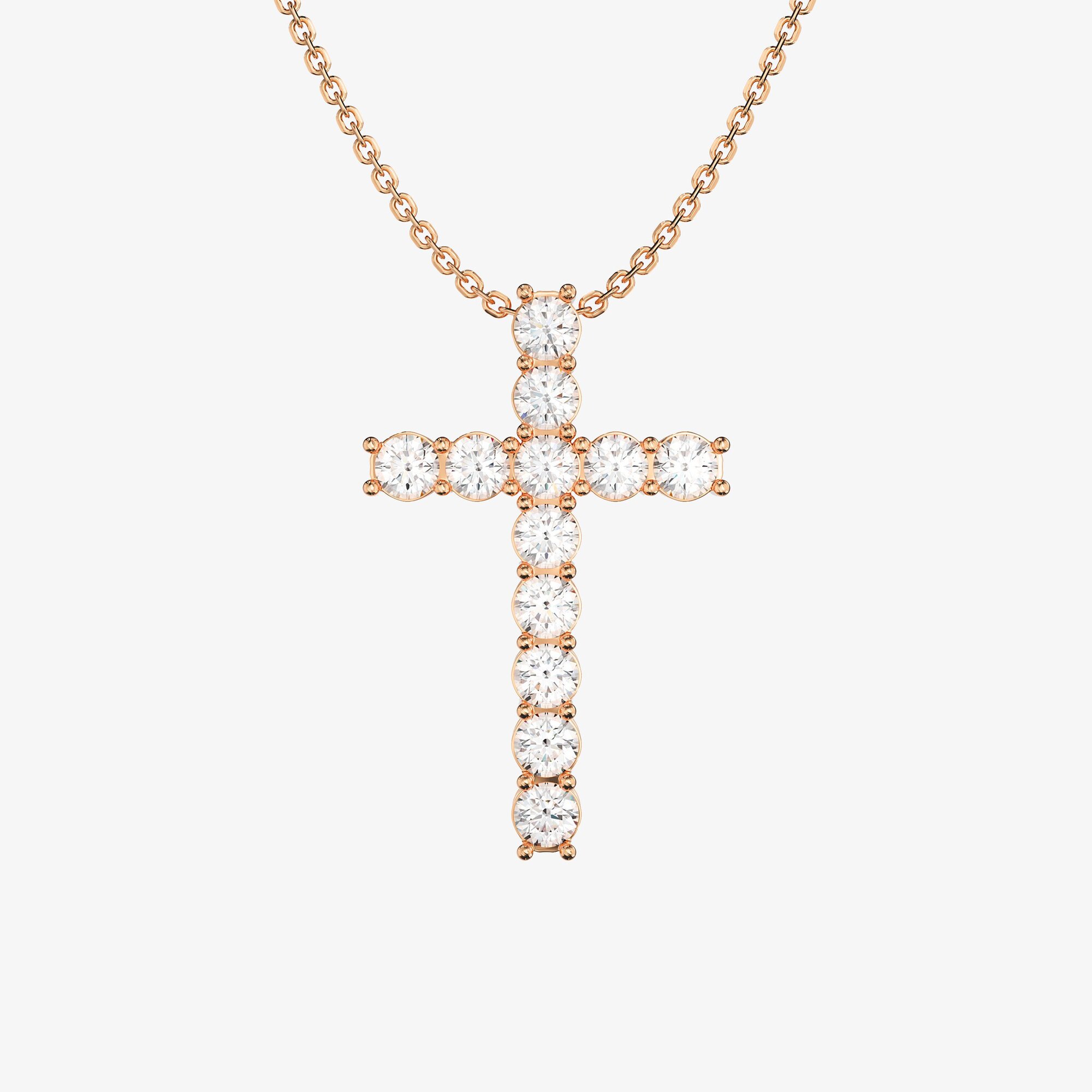 Подвеска из розового золота с бриллиантами Cross L - PB297-330 Подвеска Cross L