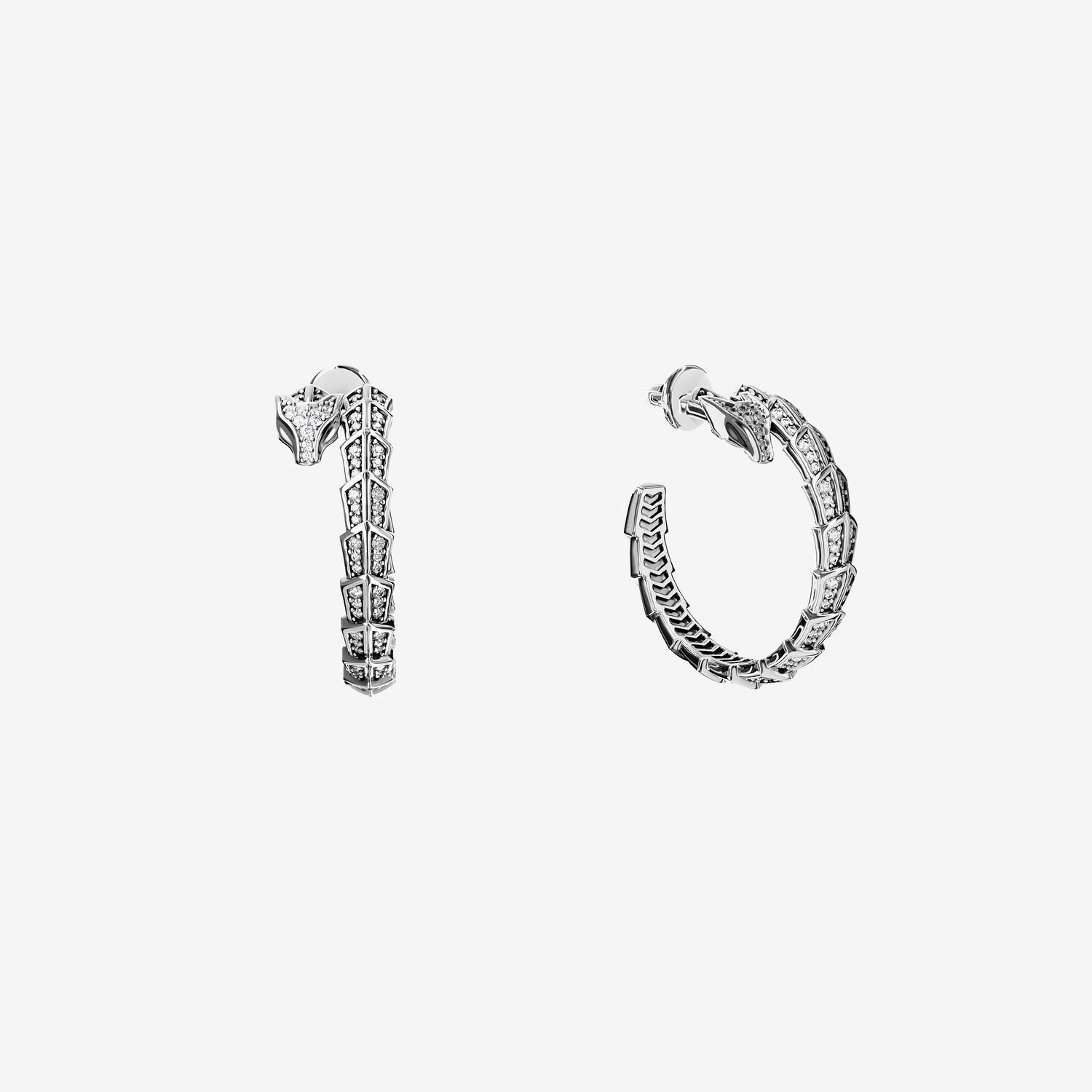 Серьги из белого золота с бриллиантами D 18 - 28_2
