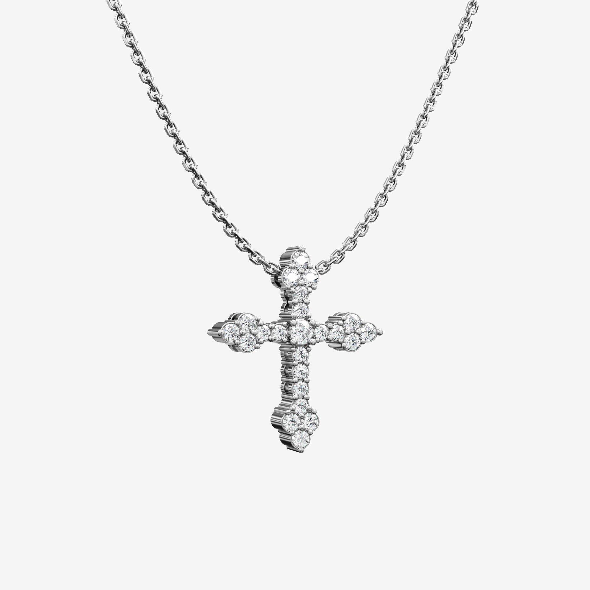 Подвеска крест из серебра с фианитами B 50 - PB362-110 Подвеска B 50