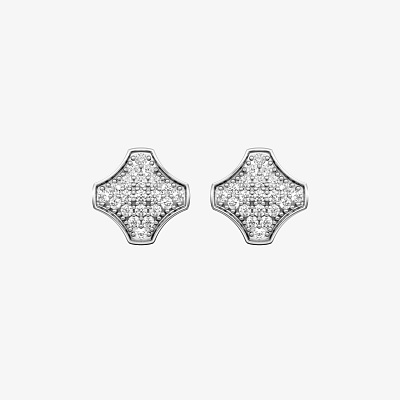 Серьги из белого золота с бриллиантами ПУТЬ 4 - EC098-430 Серьги WAY 4