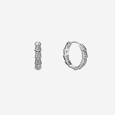 Серьги из белого золота с бриллиантами D 16 - 27_2