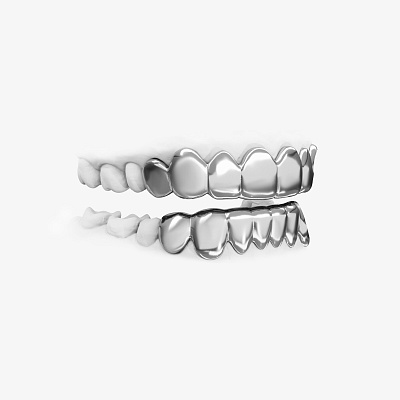Гриллзы из серебра 8 верх / 8 низ - GC003-100 гриллзы 8 верх / 8 низ