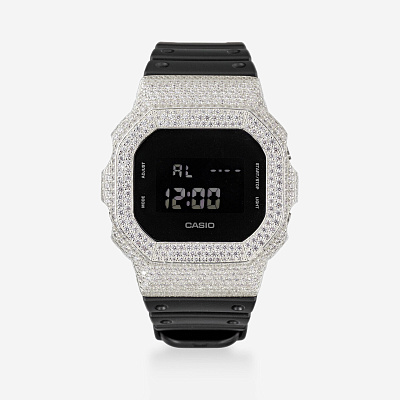 Часы из серебра с фианитами G-SHOCK 5600 - WC004-110 Часы из серебра с фианитами G-SHOCK 5600