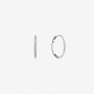 Серьги из серебра с фианитами B 3 - EB005-110 Серьги B 3