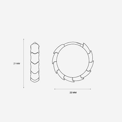 Серьги из серебра D 17 - EC130-100 Серьги Дракон 17