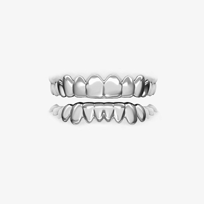 Гриллзы из серебра 8 верх / 8 низ - GC003-100 гриллзы 8 верх / 8 низ