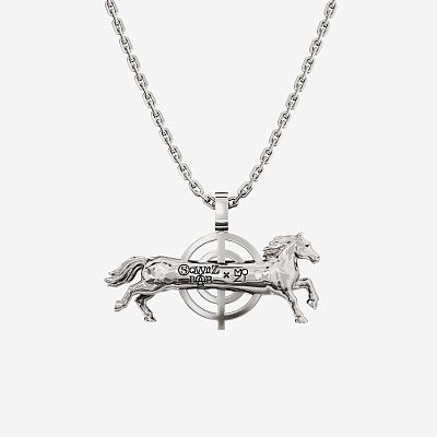 Подвеска из серебра КОНЬ-ЛИМУЗИН - PC281-100 Подвеска LONG HORSE