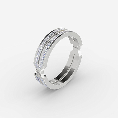 Кольцо из серебра с фианитами ID 24 - RC047-110 Кольцо ID 24