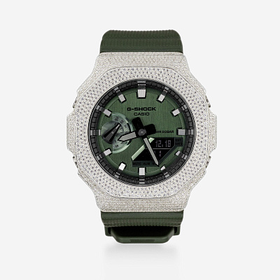 Часы из серебра с фианитами G-SHOCK 2100b - WC001-110 Часы из серебра с фианитами G-SHOCK 2100b