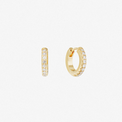 Серьги из желтого золота с бриллиантами B 1 - EB001-230 Серьги B 1