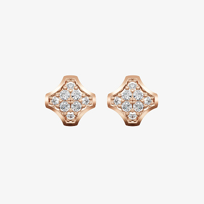 Серьги из розового золота с бриллиантами ПУТЬ 5 - EC100-330 Серьги Way 5