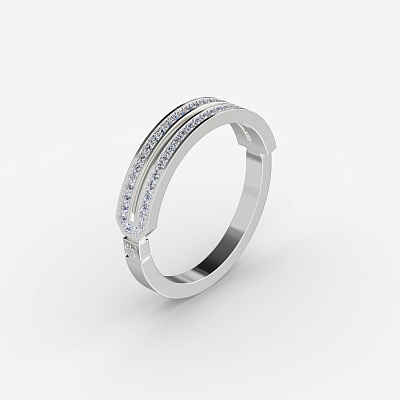 Кольцо из белого золота с бриллиантами ID 6 - RC011-430 Кольцо ID 6