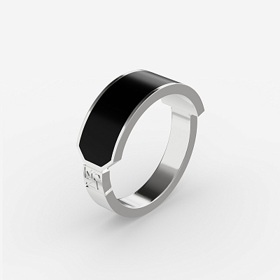 Кольцо из серебра с эмалью ID 21 - RC041-101 Кольцо ID 21