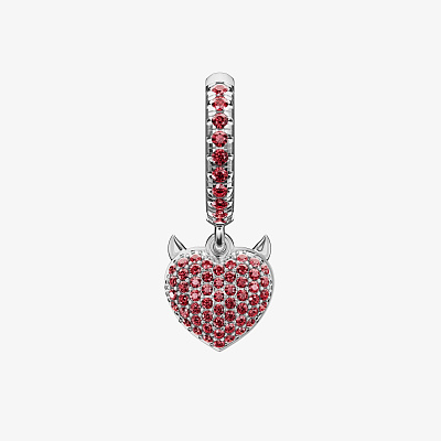 Серьги конго из серебра с фианитами ДЕМОН - EC029-110 Серьги конго Demon