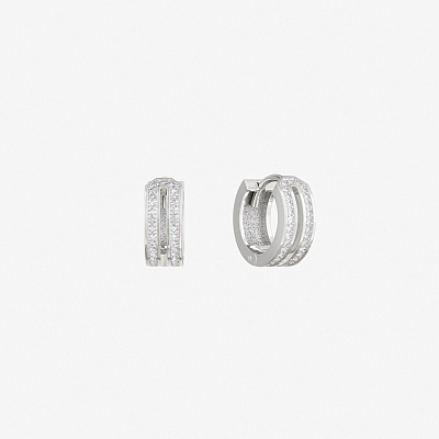 Серьги из серебра с фианитами ID 38 - EC001-110 Серьги ID 38