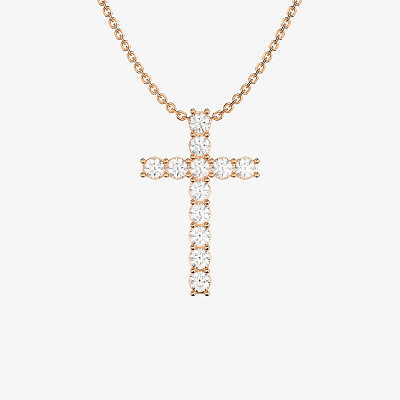 Подвеска из розового золота с бриллиантами Cross M - PB295-330 Подвеска Cross M