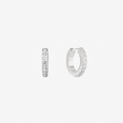 Серьги из белого золота с бриллиантами B 1 - EB001-430 Серьги B 1