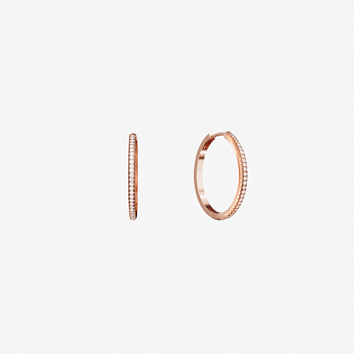 Серьги из розового золота с бриллиантами B 3 - EB005-330 Серьги B 3