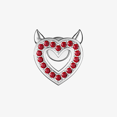 Серьги пусеты из серебра с фианитами ДЕМОН - EC027-110 Серьги пусеты Demon