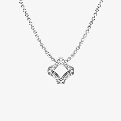 Подвеска из серебра с фианитами ПУТЬ 8 - PC204-110 Подвеска WAY 8