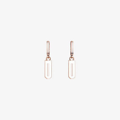 Серьги из розового золота с эмалью ID 39 - EC003-301 Серьги ID 39