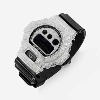 Часы из серебра с фианитами G-SHOCK 6900 - WC005-110 Часы из серебра с фианитами G-SHOCK 6900