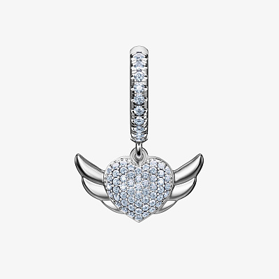 Серьги конго из серебра с фианитами АНГЕЛ - EC030-110 Серьги конго Angel