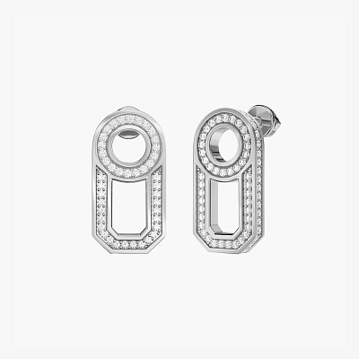 Серьги из серебра с фианитами ID 51 - EC049-110 Серьги ID 51