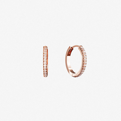 Серьги из розового золота с бриллиантами B 2 - EB003-330 Серьги B 2