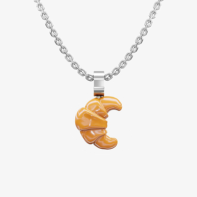 Подвеска из серебра с эмалью ЭМОДЗИ КРУАССАН - PC143-101 Подвеска CRISPY