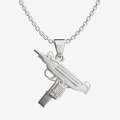 Подвеска из серебра UZI M - PB015-100 Подвеска UZI M