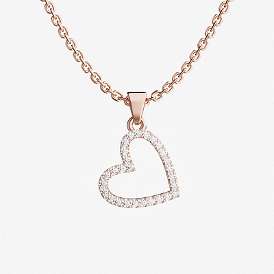 Подвеска из розового золота с бриллиантами Heart S - PB017-330 Подвеска HEART S