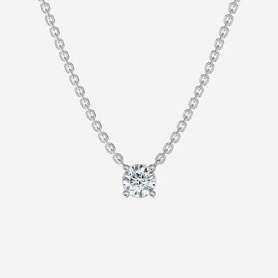 Подвеска из серебра с фианитом Solitaire 4 мм - PB272-110 Подвеска Solitaire 4 мм