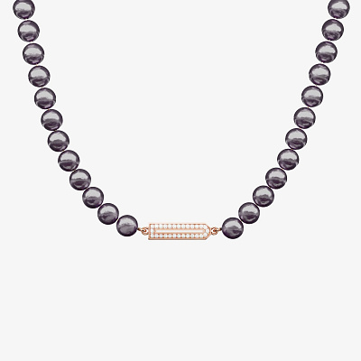 Ожерелье с вставками из розового золота с бриллиантами ID 58 PEARL BLACK - NC024-330 Ожерелье ID 58 PEARL BLACK
