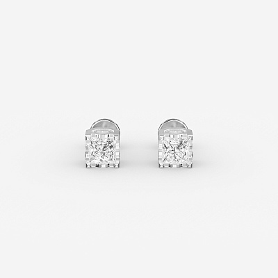 Пусеты из серебра с фианитами B 10 - EB019-110 Пусеты B 10