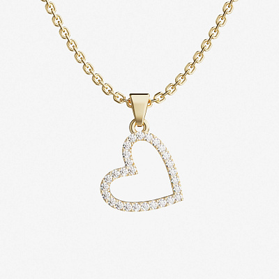 Подвеска из желтого золота с бриллиантами Heart S - PB017-230 Подвеска HEART S