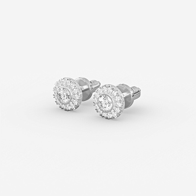 Пусеты из серебра с фианитами B 17 - EB033-110 Пусеты B 17