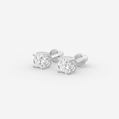 Пусеты из серебра с фианитами B 10 - EB019-110 Пусеты B 10