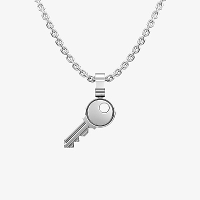 Подвеска из серебра без вставок ЭМОДЗИ КЛЮЧ - PC155-100 Подвеска UNLOCK