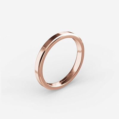 Обручальное кольцо из розового золота W 15 - RW029-300 Обручальное кольцо W 15