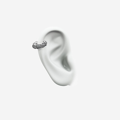Кафф из серебра с фианитами D 10 - 22_2