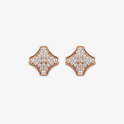 Серьги из розового золота с бриллиантами ПУТЬ 4 - EC098-330 Серьги WAY 4
