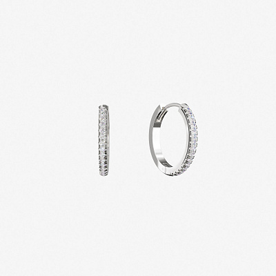 Серьги из серебра с фианитами B 2 - EB003-110 Серьги B 2