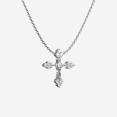 Подвеска крест из серебра с фианитами B 49 - PB360-110 Подвеска B 49