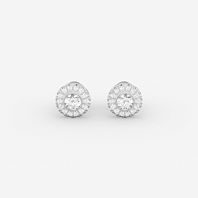 Пусеты из серебра с фианитами B 17 - EB033-110 Пусеты B 17