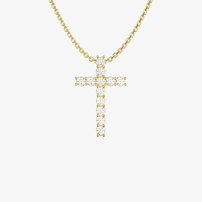 Подвеска из желтого золота с бриллиантами Cross S - PB293-230 Подвеска Cross S